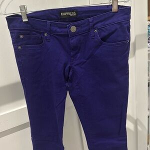 Express Deep Purple Denim Stretch Jeans Pants - Skinny size 6 - NWOT